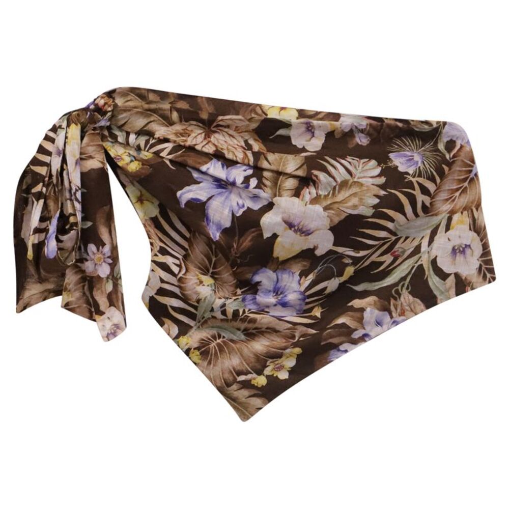 Zimmerman Crop Bodice Top in Brown Cotton